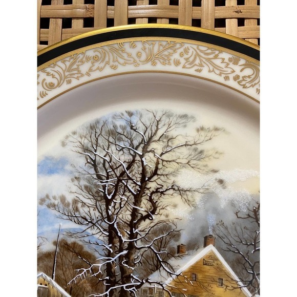 Lenox Plate, “Winter In The Country A Cold Morning” 1987 Limited Currier & Ives - Picture 4 of 10